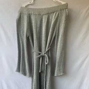OFF SHOULDER SWEATER DRESS